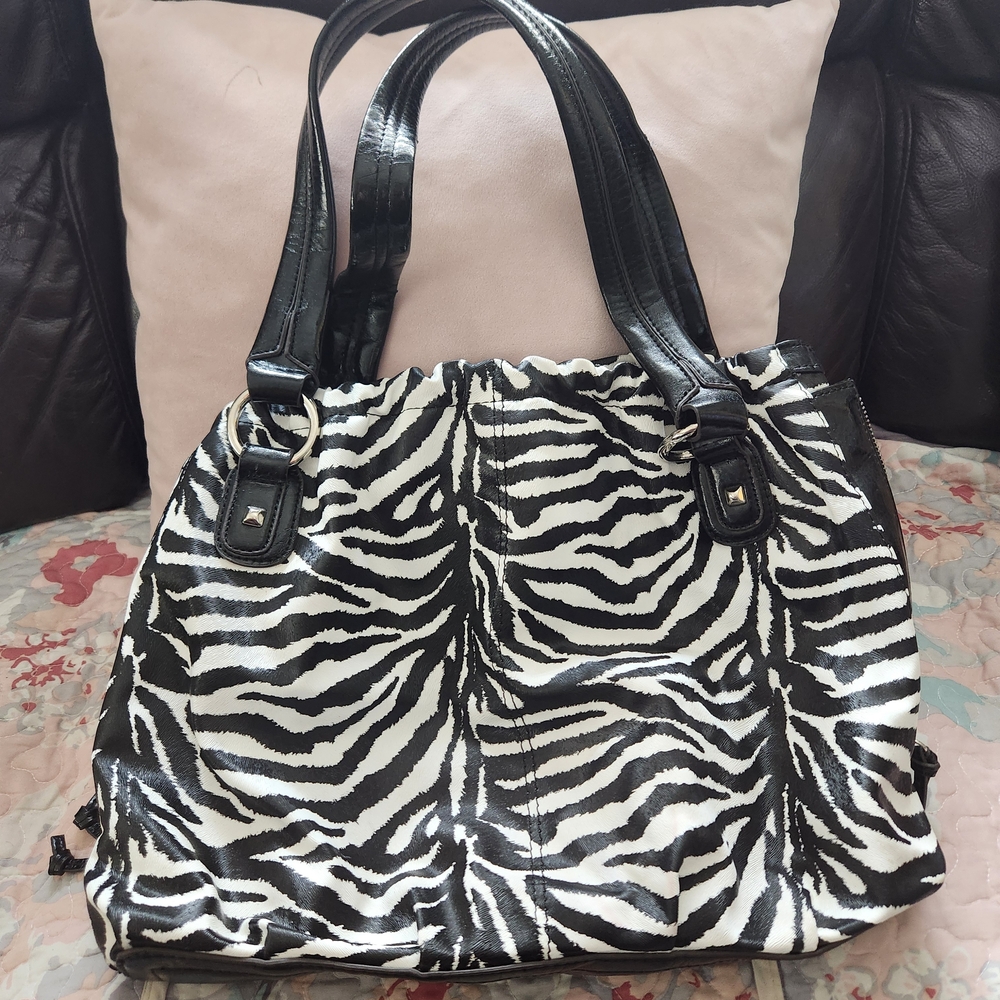 Kathy Van Zeeland Zebra Print Shoulder Bag - Picture 3 of 7
